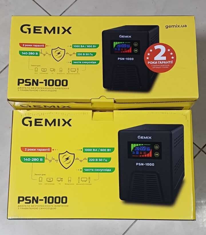 джерело безперебійного живлення інвертор дбж GEMIX 12в чиста синусоїда