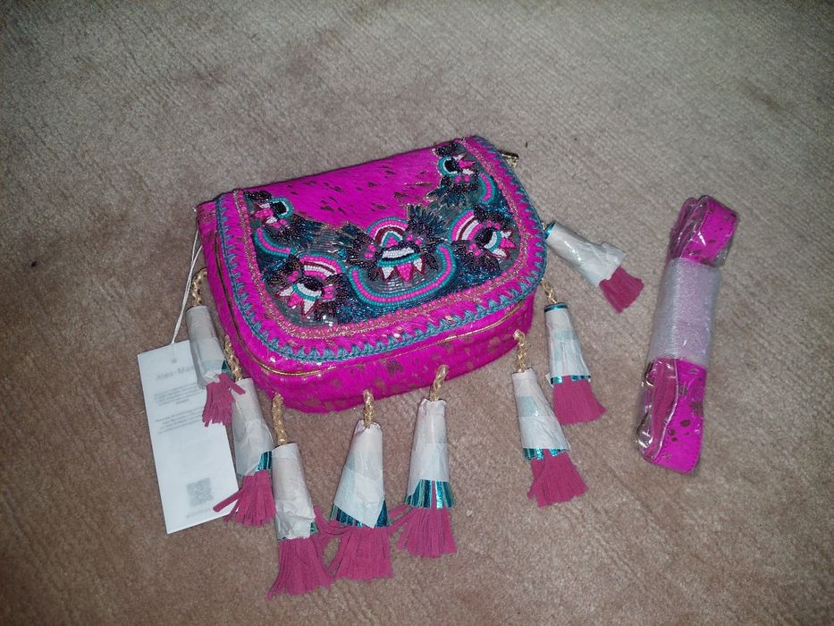 Alex Max torebka skórzana boho hand made