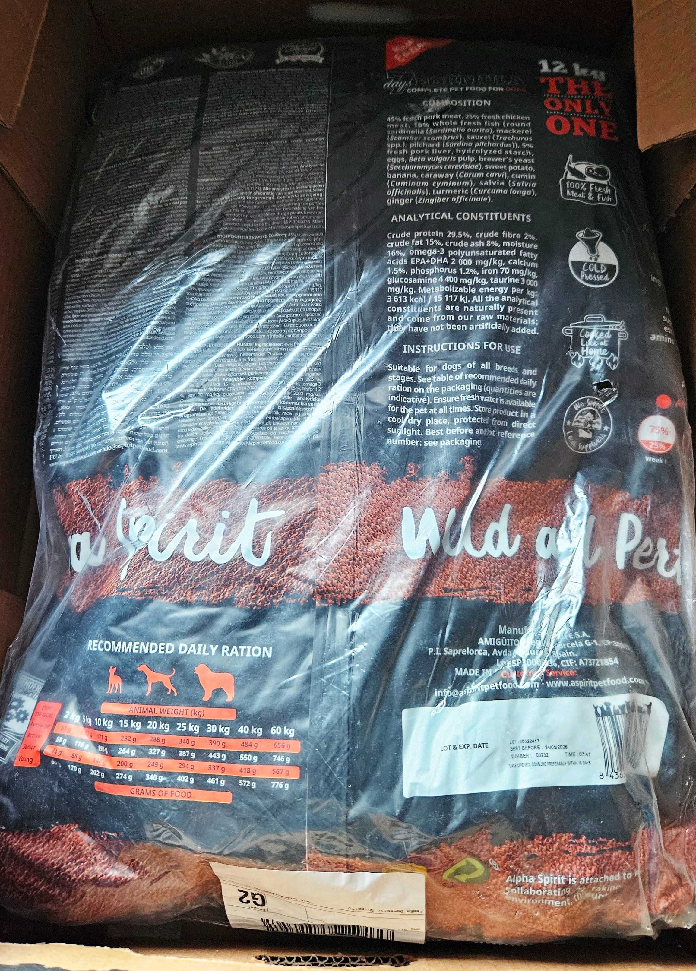 Karma dla psów Alpha Spirit 7 Days Formula 12kg