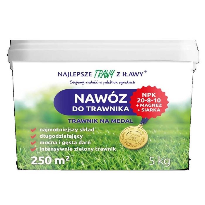 Nawóz do trawnika, Nawóz wieloskładnikowy w wiaderku na 250m2