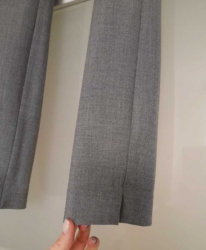 Zara szare spodnie cygaretki klasyczne eleganckie materiałowe XS