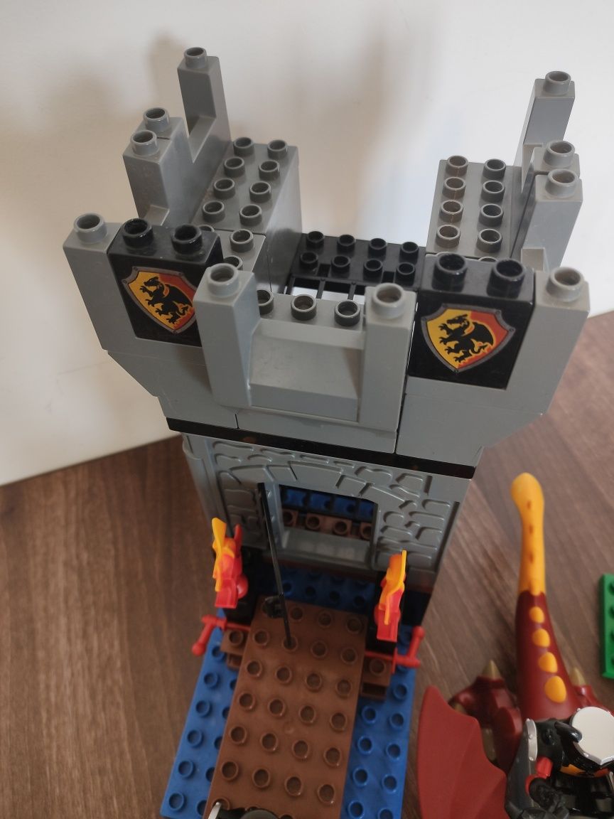 LEGO Duplo 4776 i 4775 smok zamek rycerz wieża