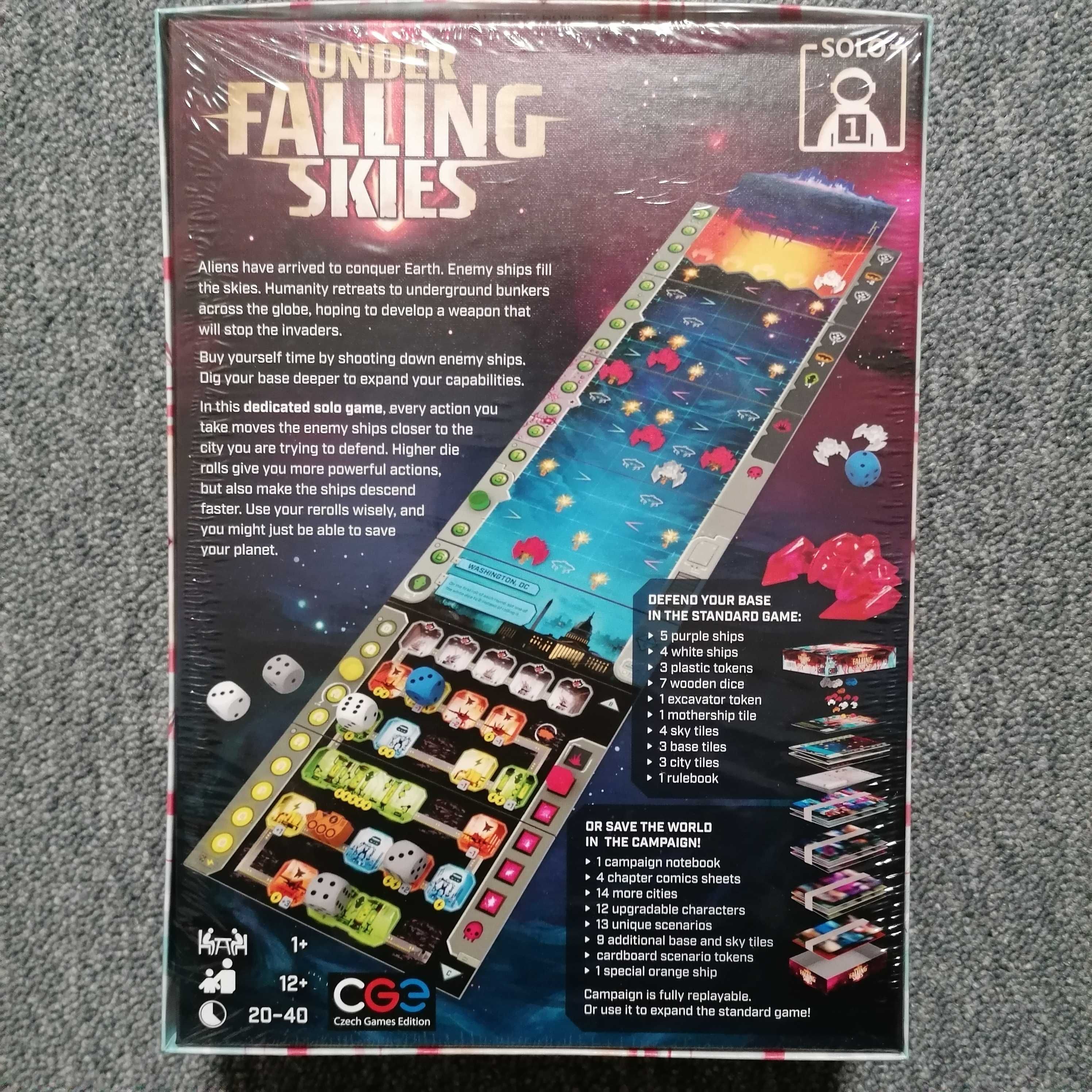 Under Falling Skies - jogo de tabuleiro em inglês