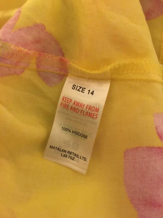 Śliczna żółta sukienka wKwiaty na ramiączkach Papaya 40/42 L/XL wiosna