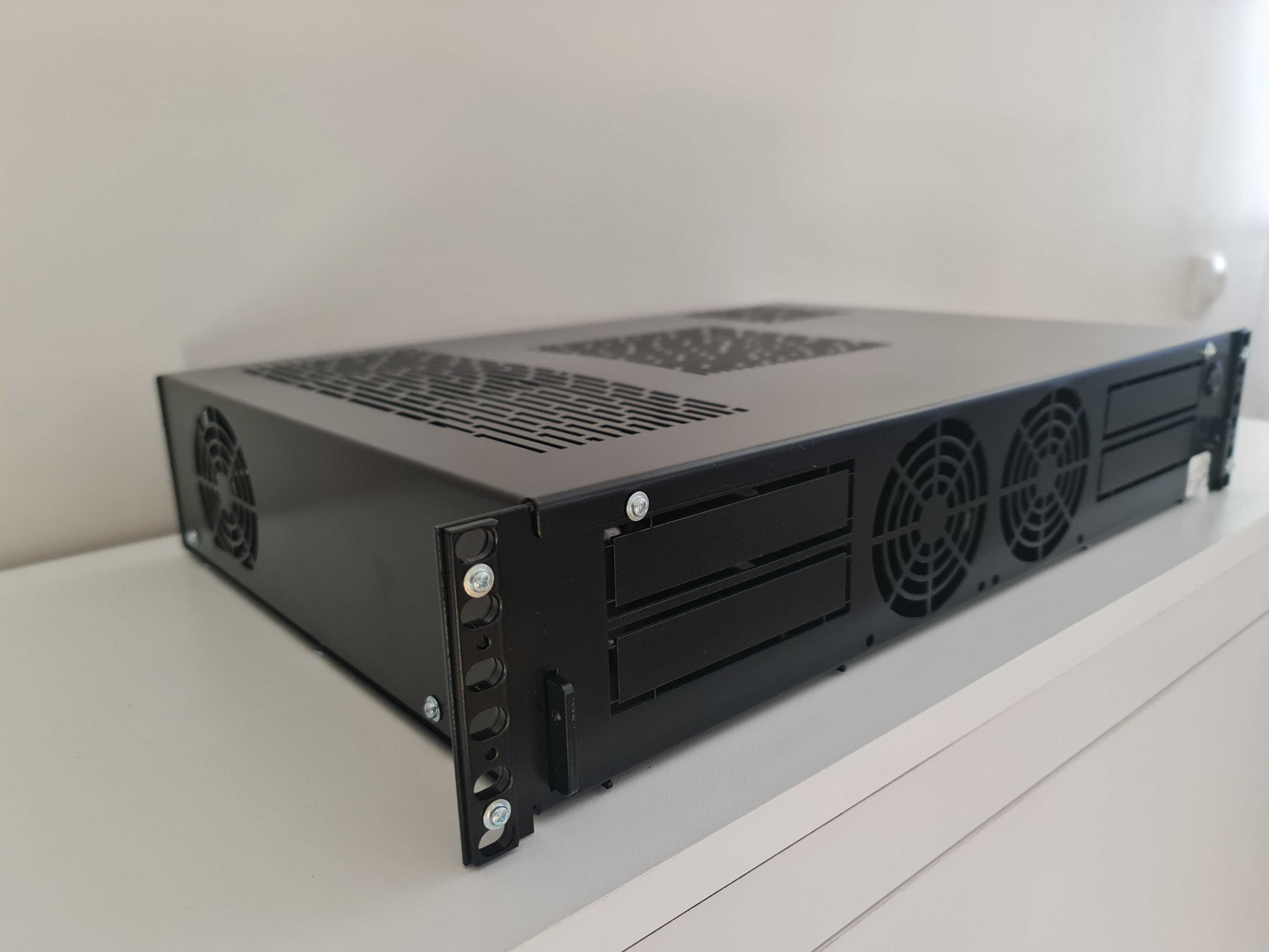 Obudowa RACK do szafy 19 cali R-CASE 4 RAL / Serwer 2U pod mATX/ITX
