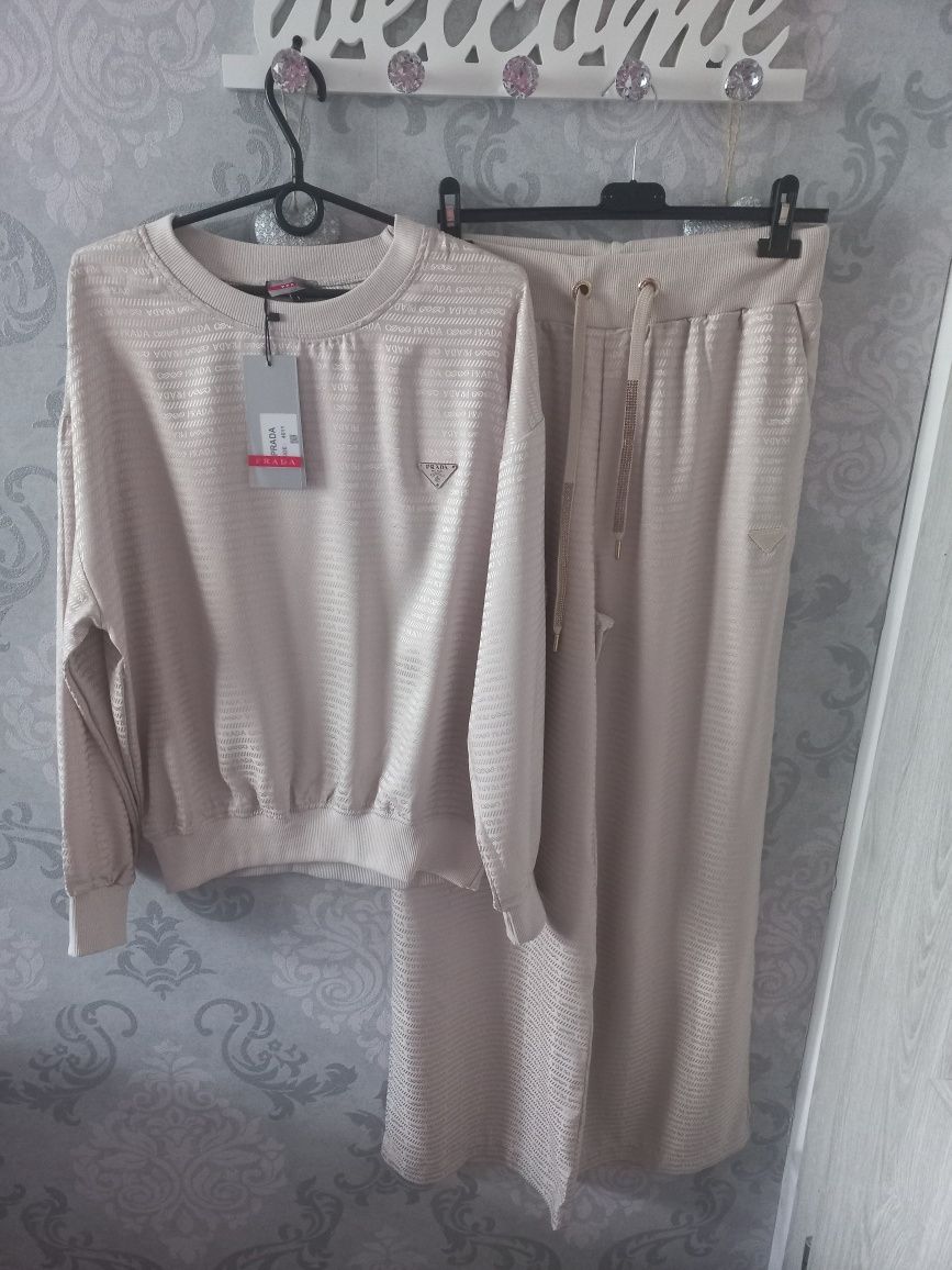Dres prada oversize beżowy letni nowyHit tego sezonu