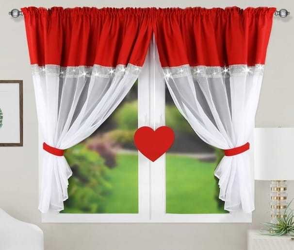 2 sztuki nowych firan z serduszkiem, firany, cyrkonie, firana woal