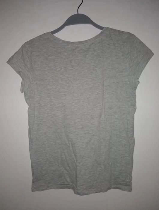 Szary popielaty t-shirt / koszulka / bluzka z krótkim rękawem