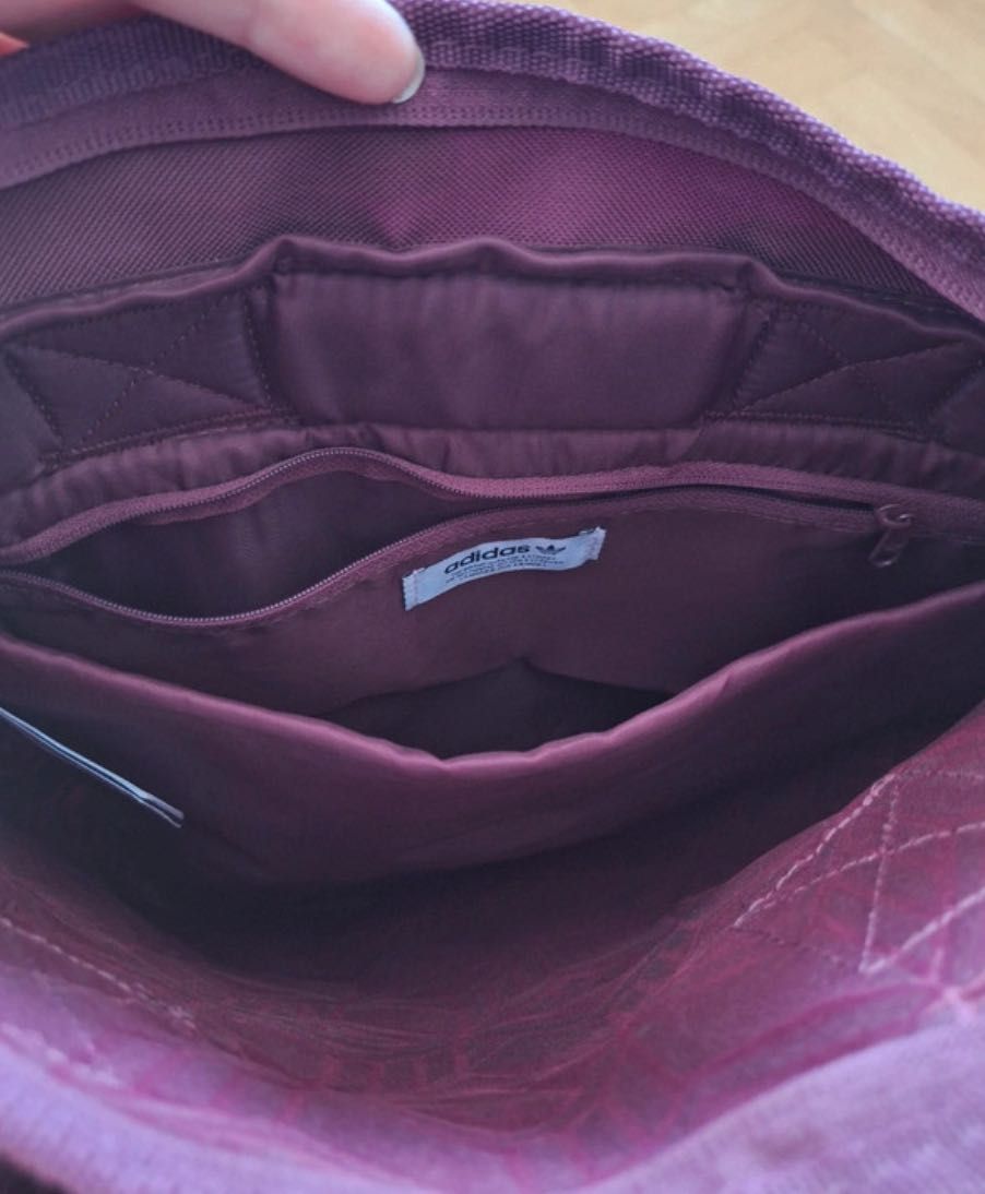 adidas Backpack H32379, plecak bordowy duży
