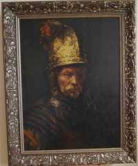 Olej na płótnie "Mężczyzna w złotym hełmie" w/g Rembrandta