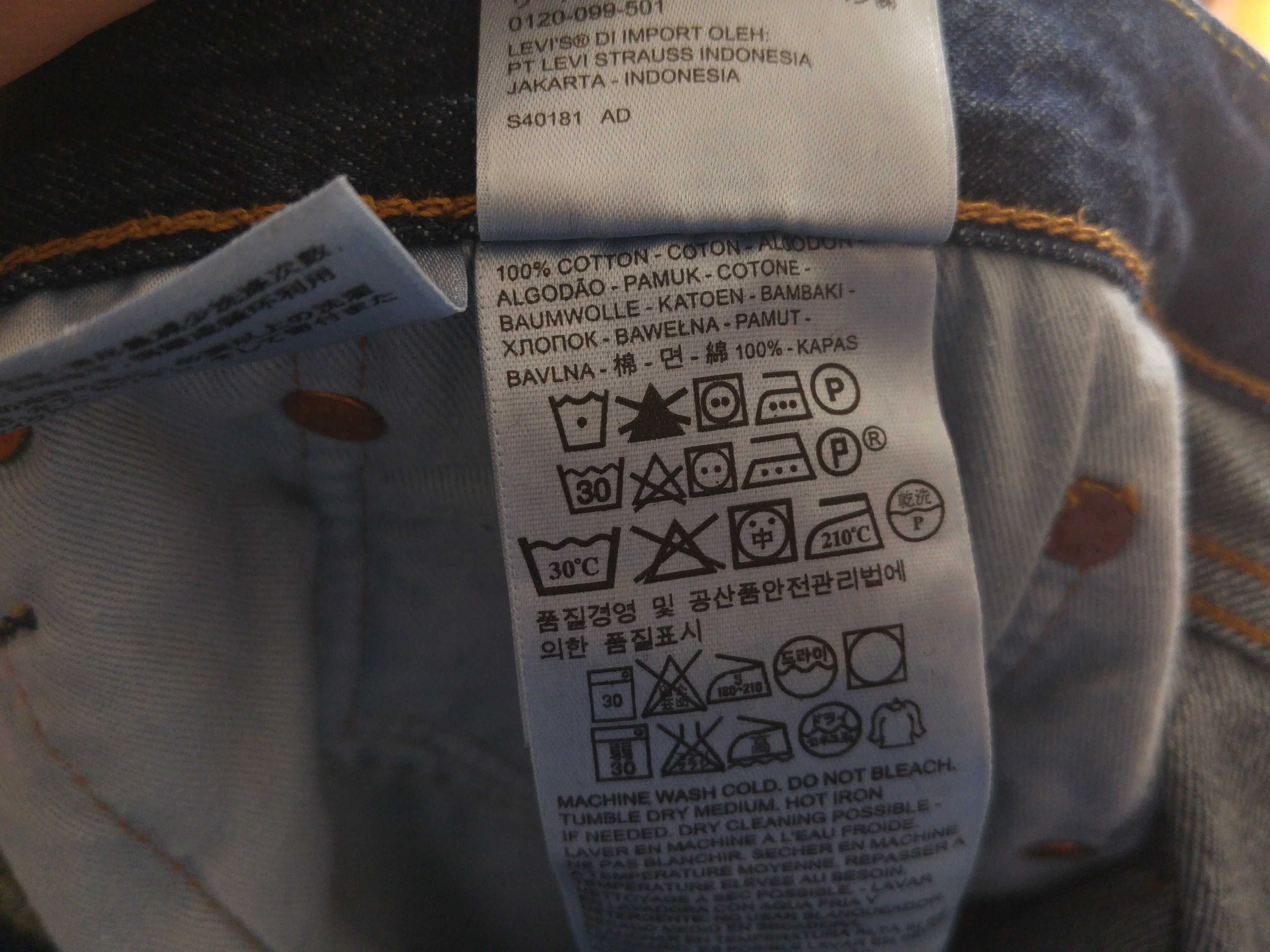 Spodnie męskie jeans Levi Strauss