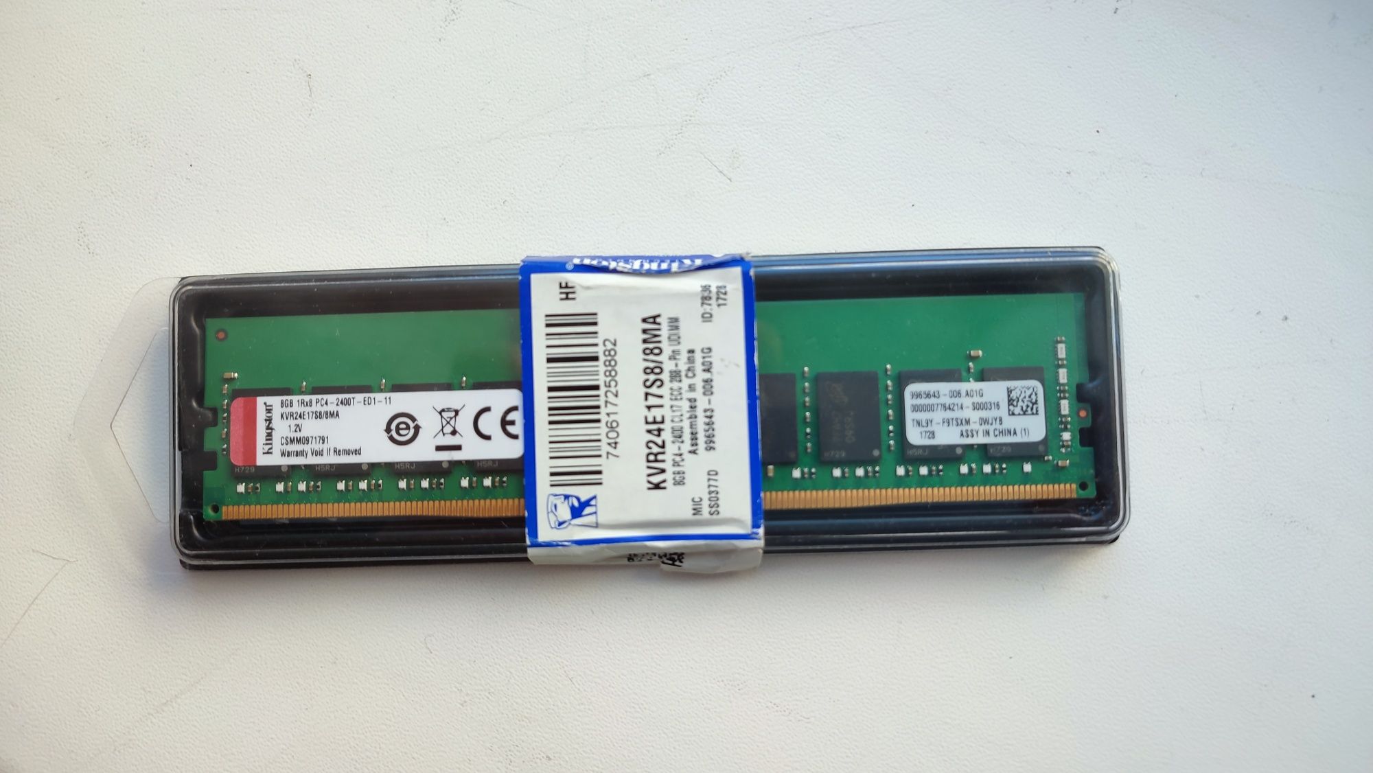 Оперативна пам'ять Kingston DDR 4 2400 MT/s 8 GB