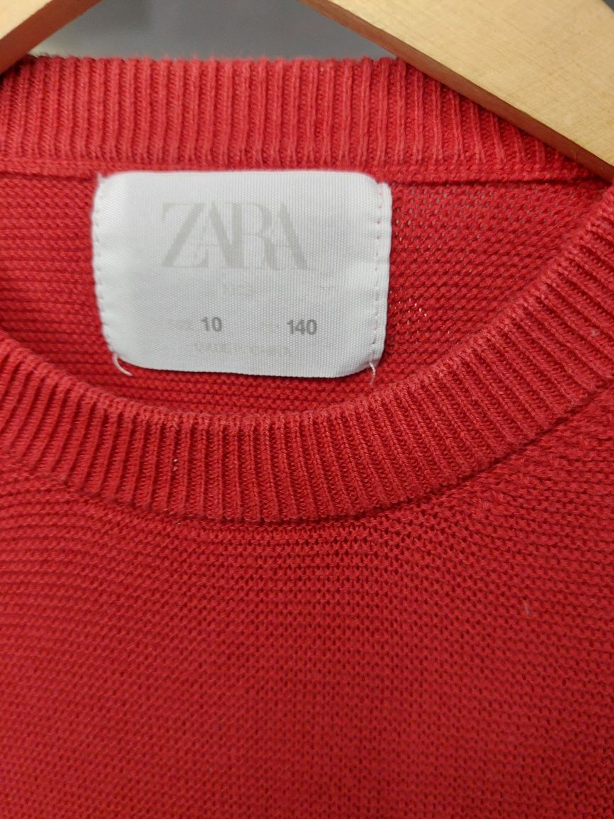 Sweter, sweterek Zara 140cm czerwony