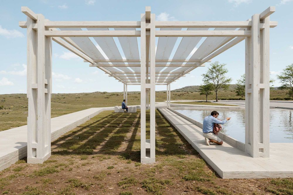 Pérgolas de grandes dimensões, em madeira com opções de acabamento