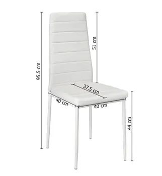 Conjunto de Mesa de Jantar + 6 Cadeiras Pretas (Novo)