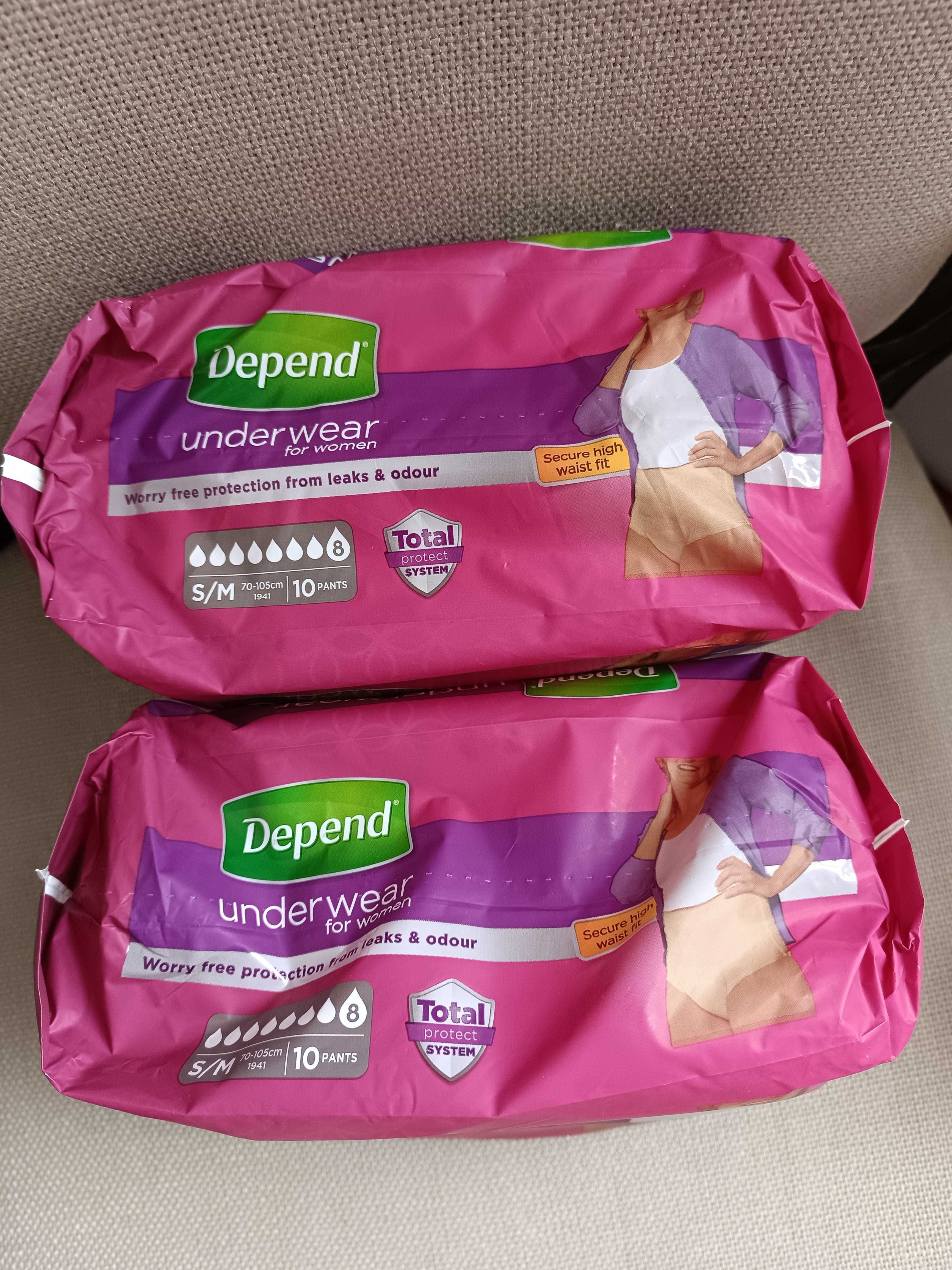 Впитывающие нижнее белье Depend S/M 20шт взрослые подгузники роддом