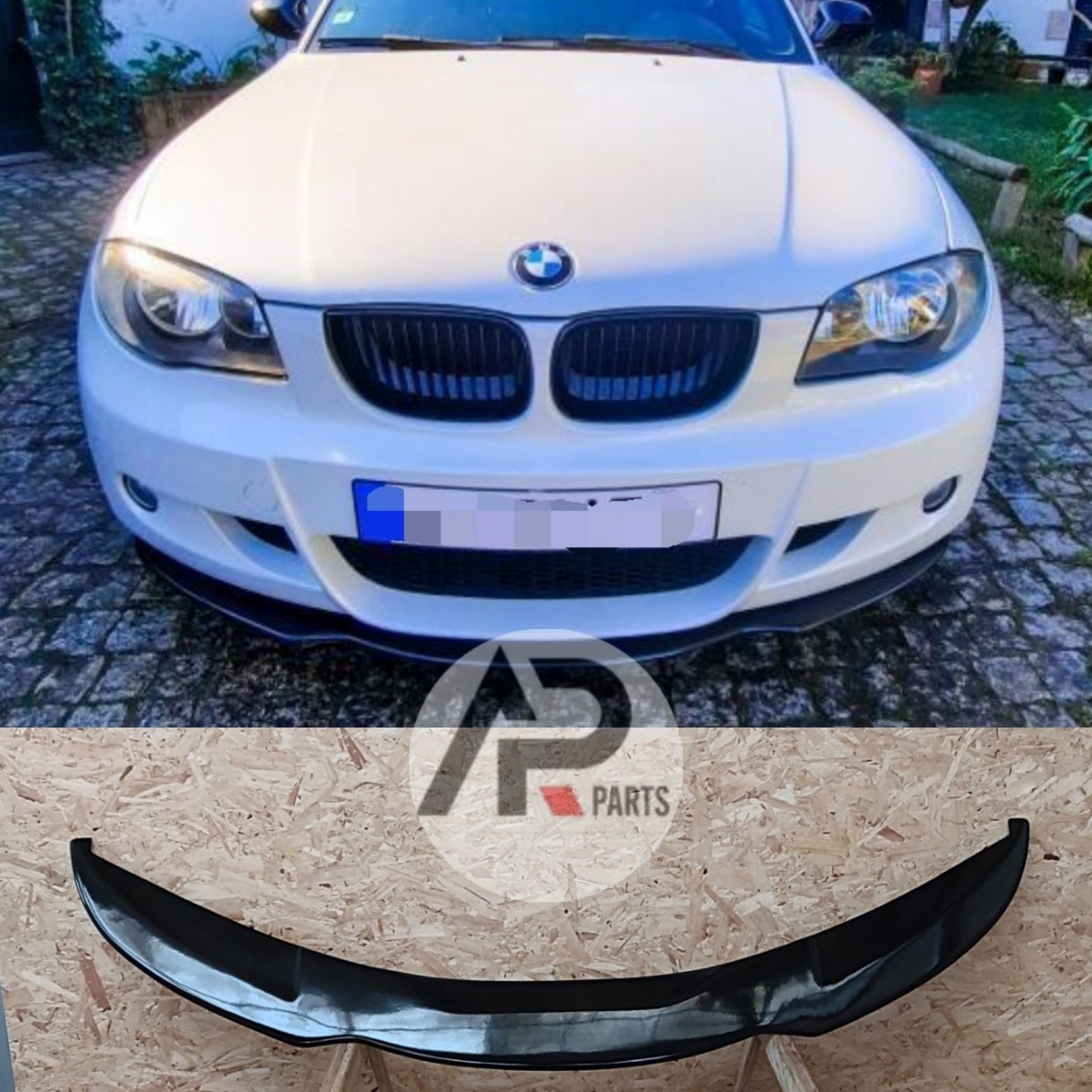 BMW Lip Lamina Frontal E81 E87 Mperformance preto