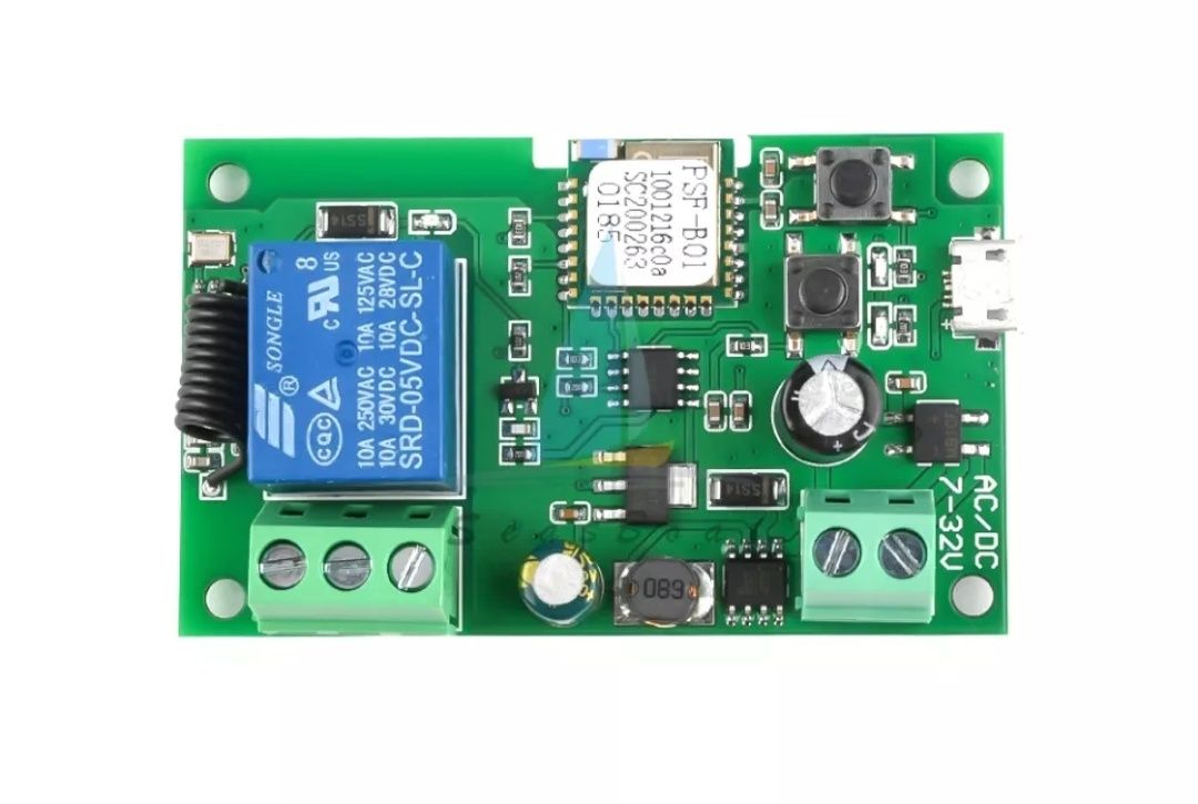 Módulo relé seco 5V a 32V wi-fi + RF sonoff