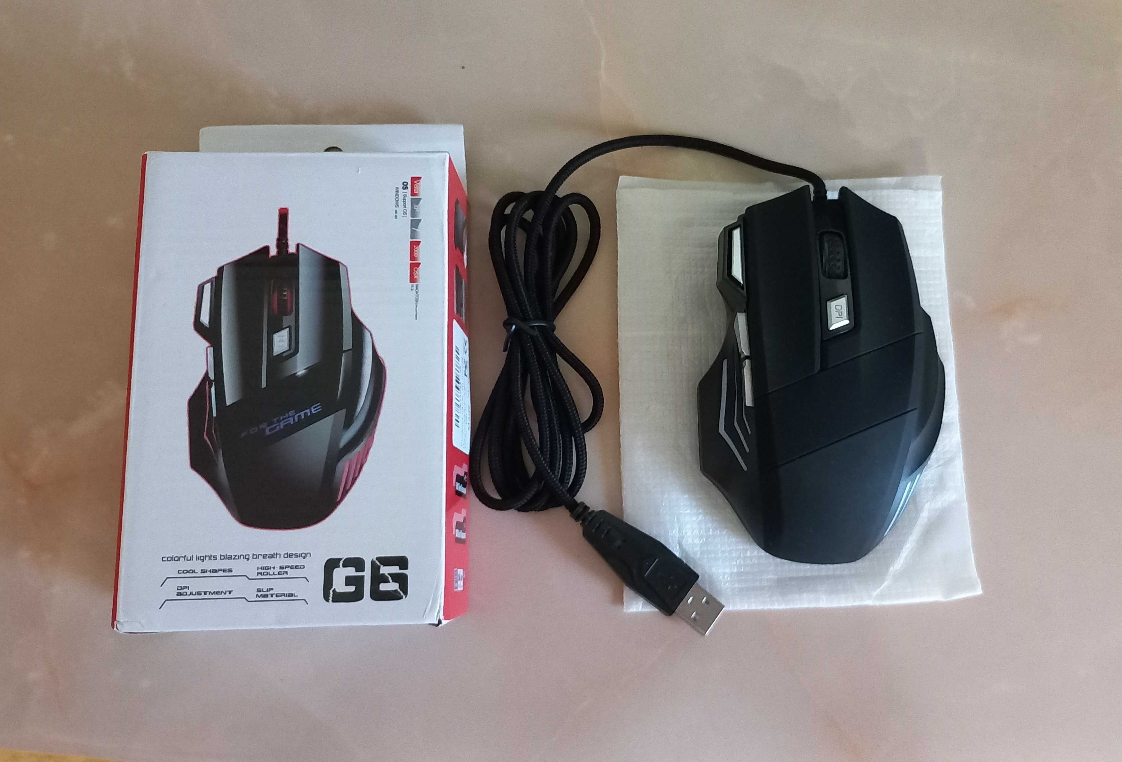 ігрова USB-миша з RGB-підсвічуванням, ігрова миша 7D, провідна миша