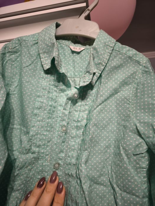 Koszula dziewczęca z długim rękawem r. 116