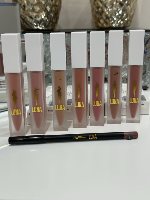 Zestaw pomadek matowych Luna + kredka gratis