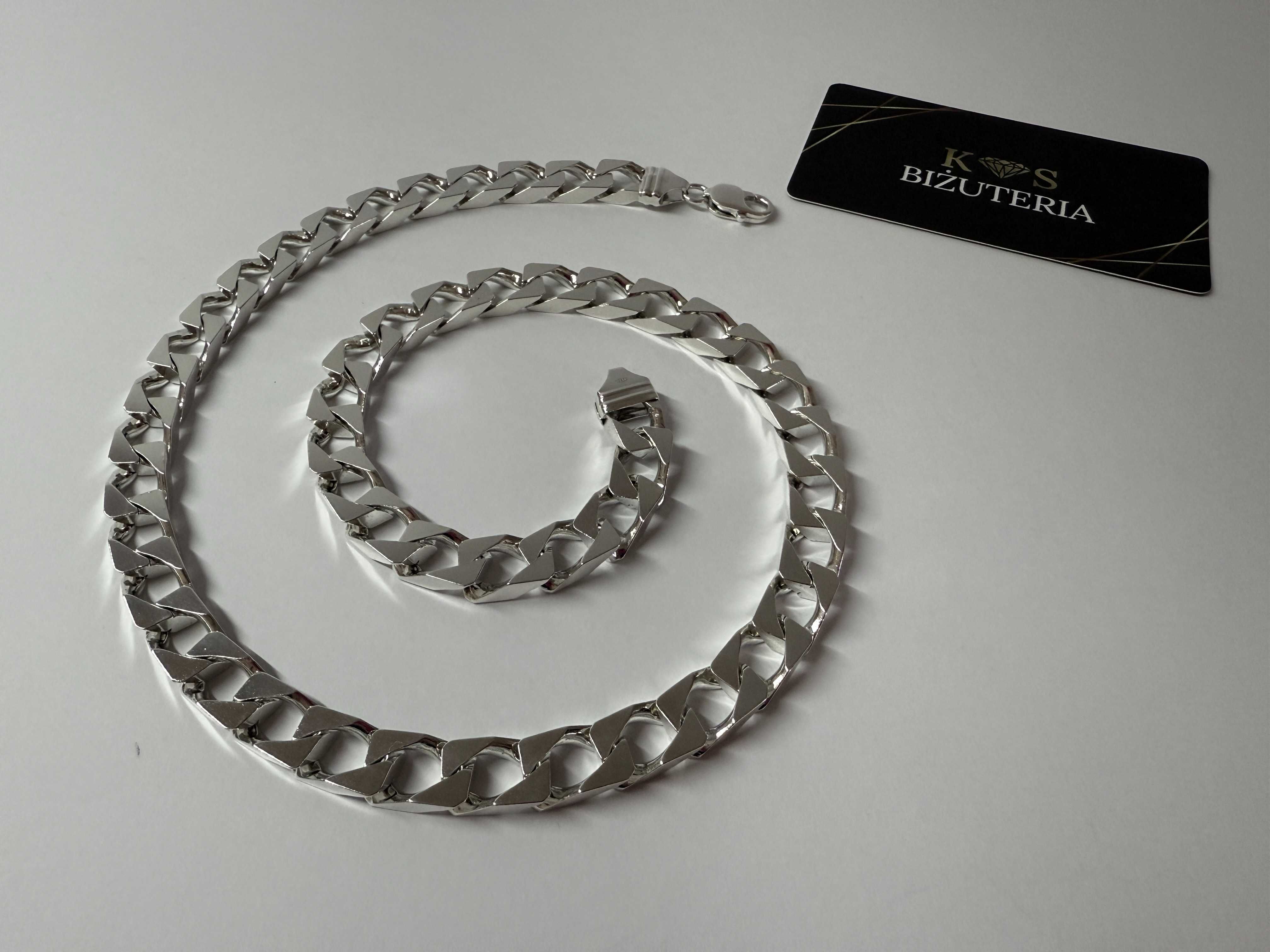 Srebrny Łańcuszek splot Cubana 58,5 CM 121 GRAM ! PR. 925 Okazja !