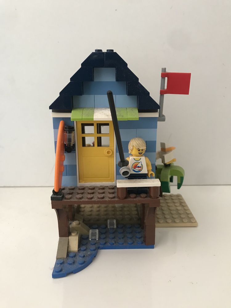 Lego casa de praia surf pesca com aquario