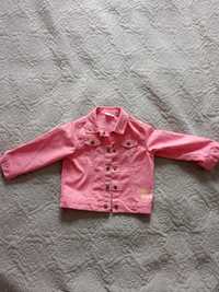 Katana kurtka jeansowa dziecięca różowa rozmiar 86