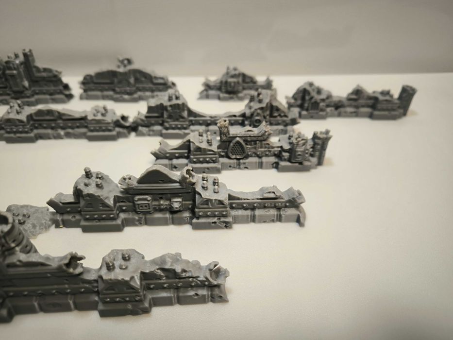 Małe zrujnowane murki SCI-FI Zestaw RPG Diorama Makieta Wargaming