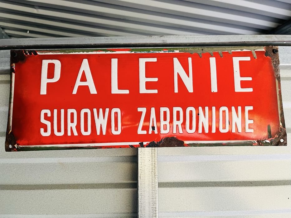 Tablica metalowa PRL.