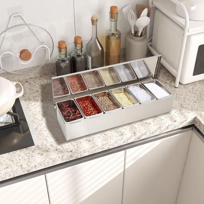 6 pojemnikow x 460 ml, pojemnik na przyprawy, żywność stal nierdzewna