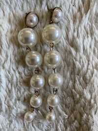 Kolczyki długie perły