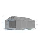 OSTATNIE SZTUKI Namiot całoroczny/garażowy, hala namiotowa 4x6m grey