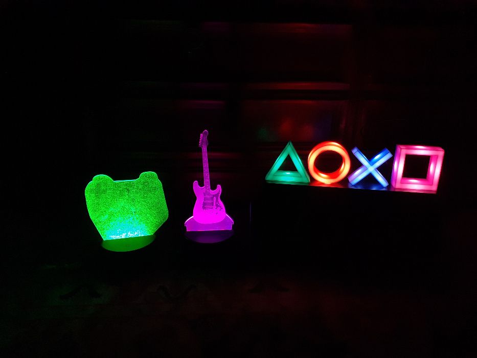 LED´s Playstation e Guitarra