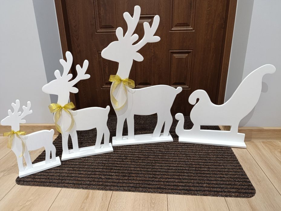 Jelonki jelenie drewniane ozdoba świąteczna ze sklejki
