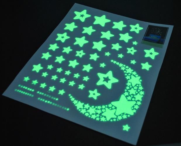 zz45 naklejki gwiazdki fluorescencyjne