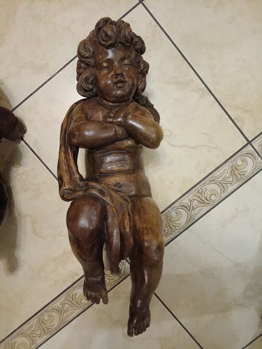 Stare anioły para XVIII wiek 58 cm