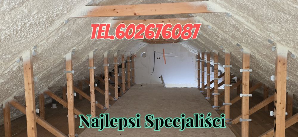 Docieplenia piana,lzolacja poddasza pianą pur, ocieplanie pianą piana