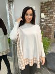 Nowy sweter tunika z kratką rozciągliwy plus size 5xl 6xl