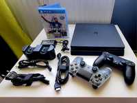 Konsola PlayStation 4 slim 500 GB, 2 pady, ładowarka, FIFA23