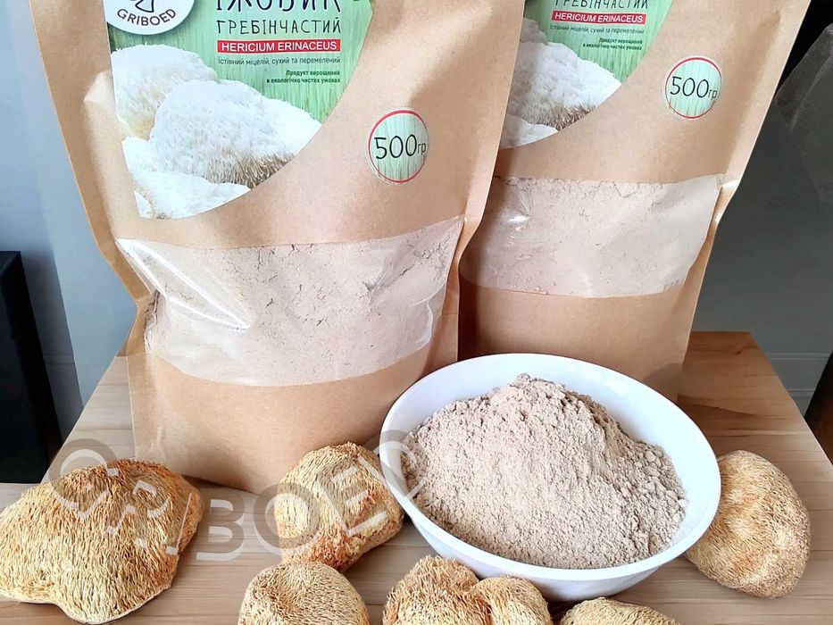 500 грамм. Ежевик гребенчатый - мицелий. Сухой и перемолотый.