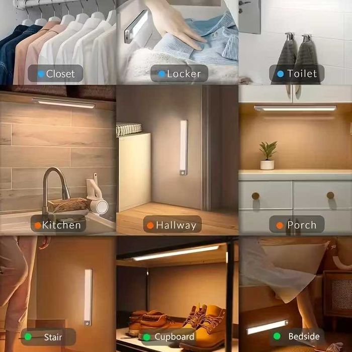 Пара світильників (з датчиком руху, на акумуляторі кожен)