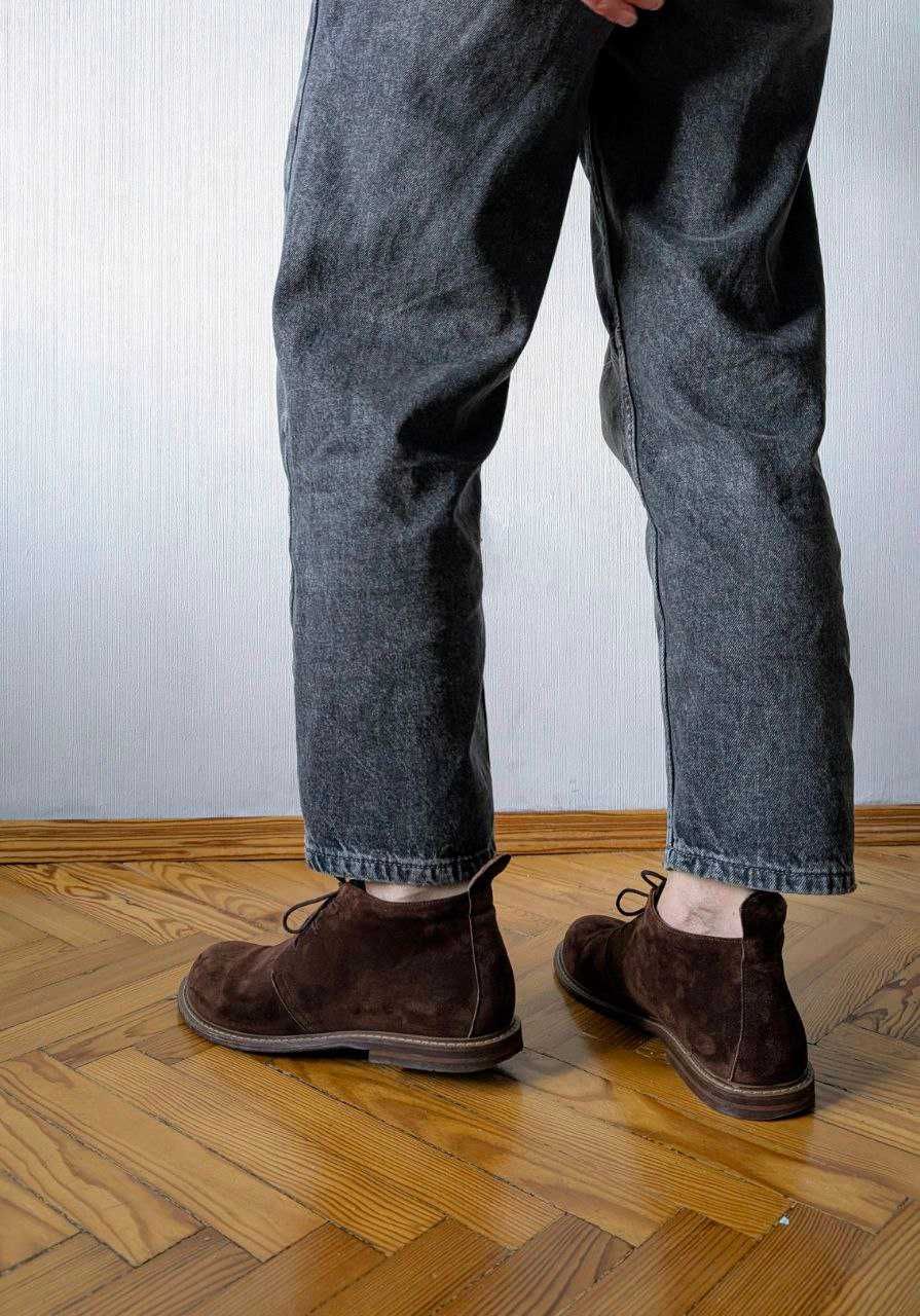 Замшеві черевики-дезерти унісекс, шоколадного кольору Hameleonshoes