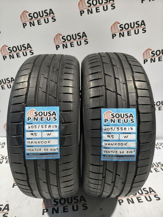 2 pneus semi novos 205-55R17 Hankook - Oferta dos Portes