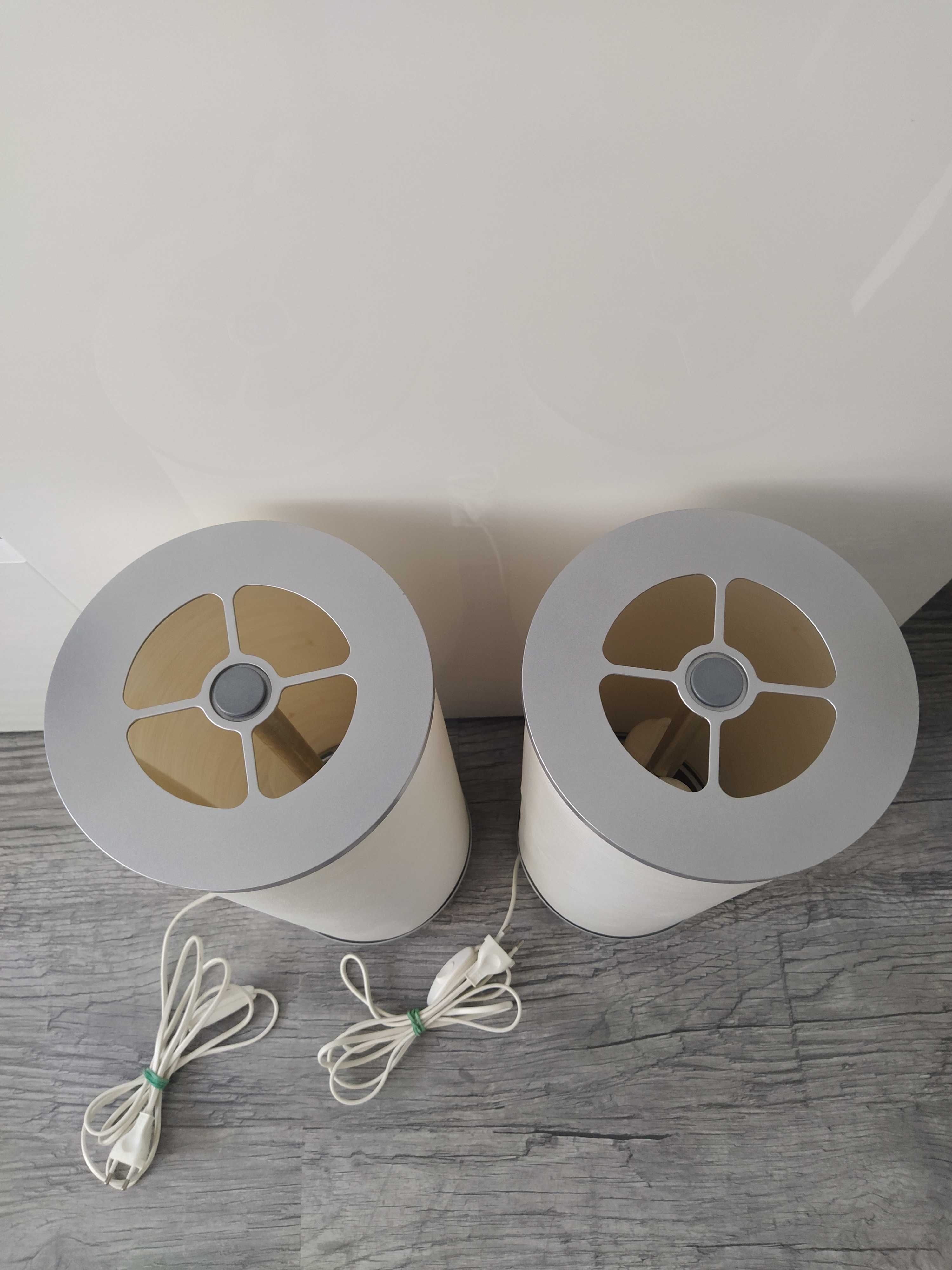 Lampa stołowa biało szara tuba IKEA VIDJA 48cm x 2szt.