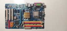 płyta główna Gigabyte z procesorem + backplate + karta sieciowa