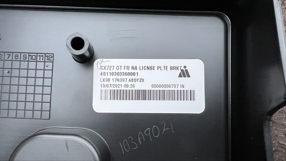 Рамка для номерів США Ford mustang mach-e оригінал