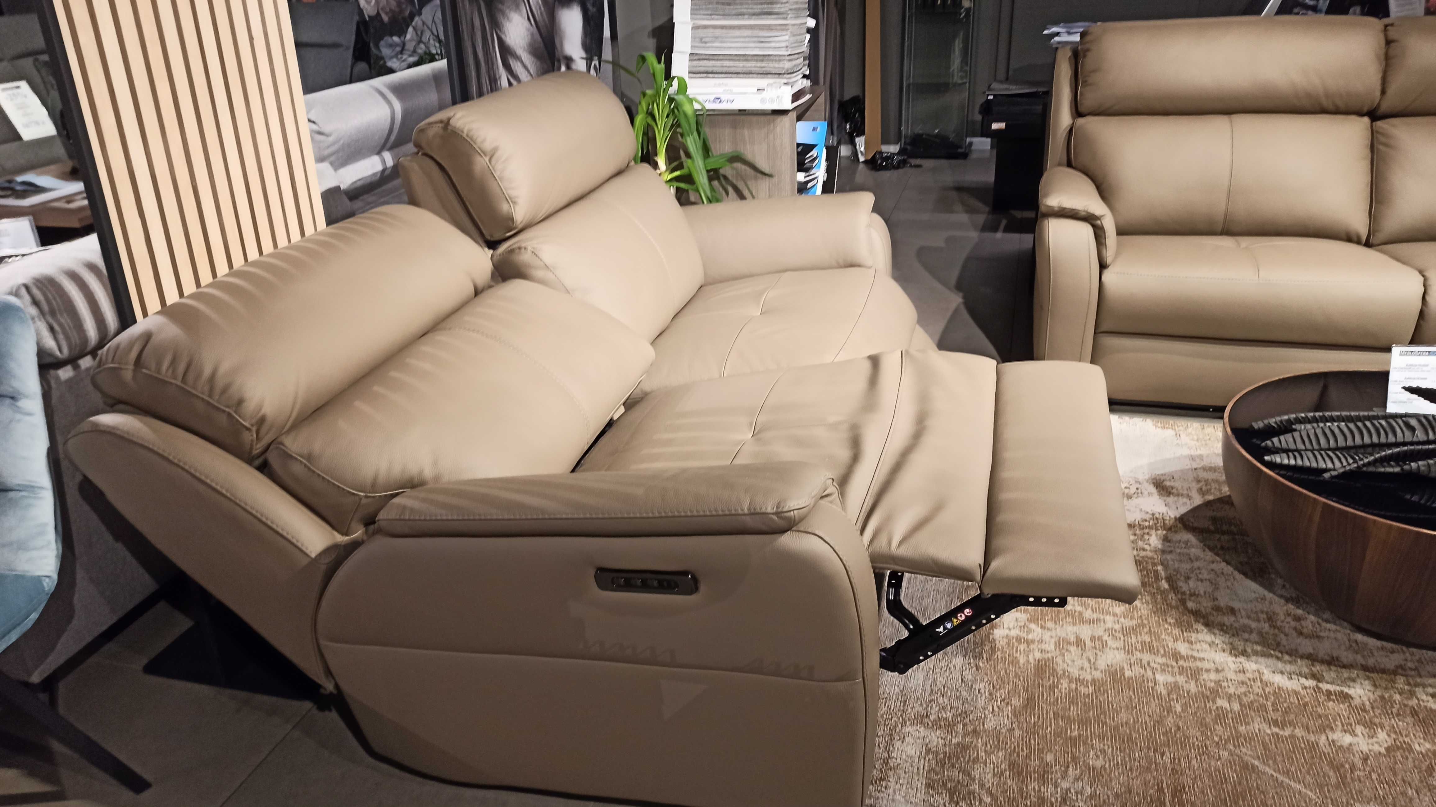 -37% Cincinnatti sofa włoska funkcje relaks skóra naturalna