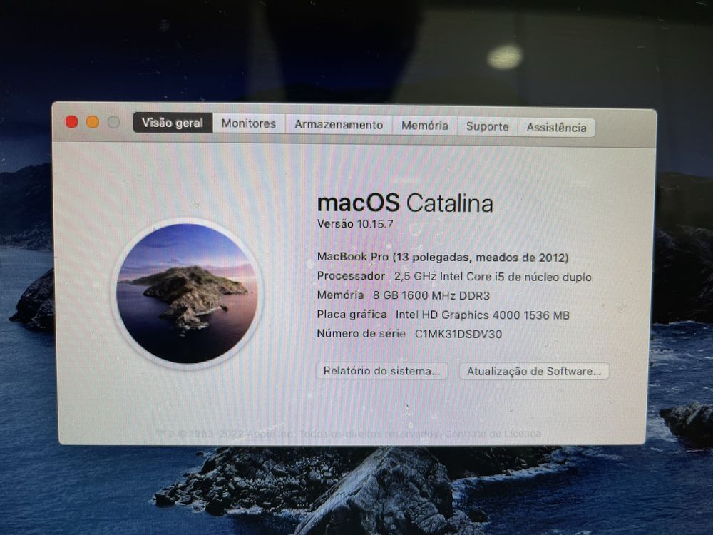 MacBook Pro 8Gb 256SSD 2012