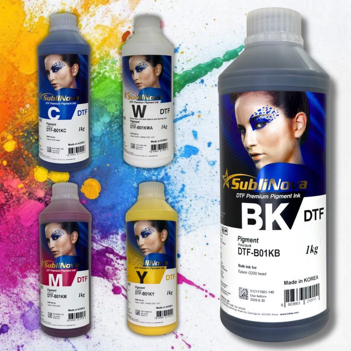 SubliNova DTF чорнила 1л для Epson i3200 XP600 DX5 — 5 кольорів